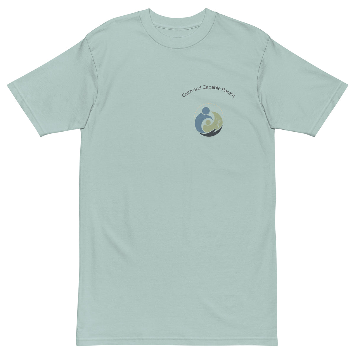 Calm and Capable Parent Logo Men’s premium heavyweight tee - Calm & Capable Parent