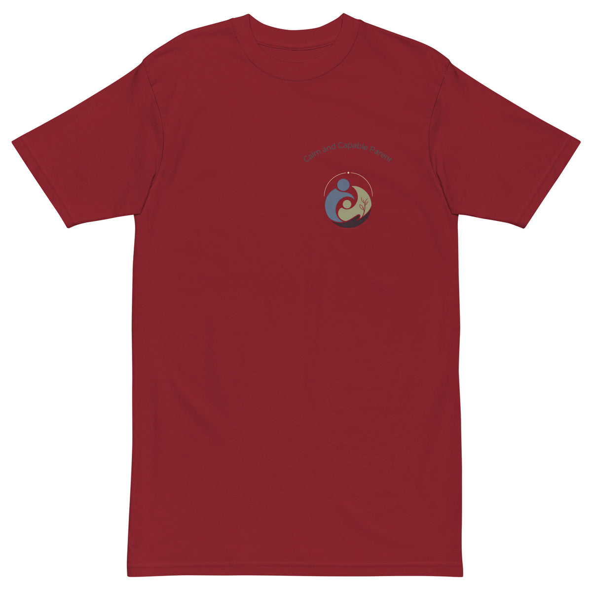 Calm and Capable Parent Logo Men’s premium heavyweight tee - Calm & Capable Parent