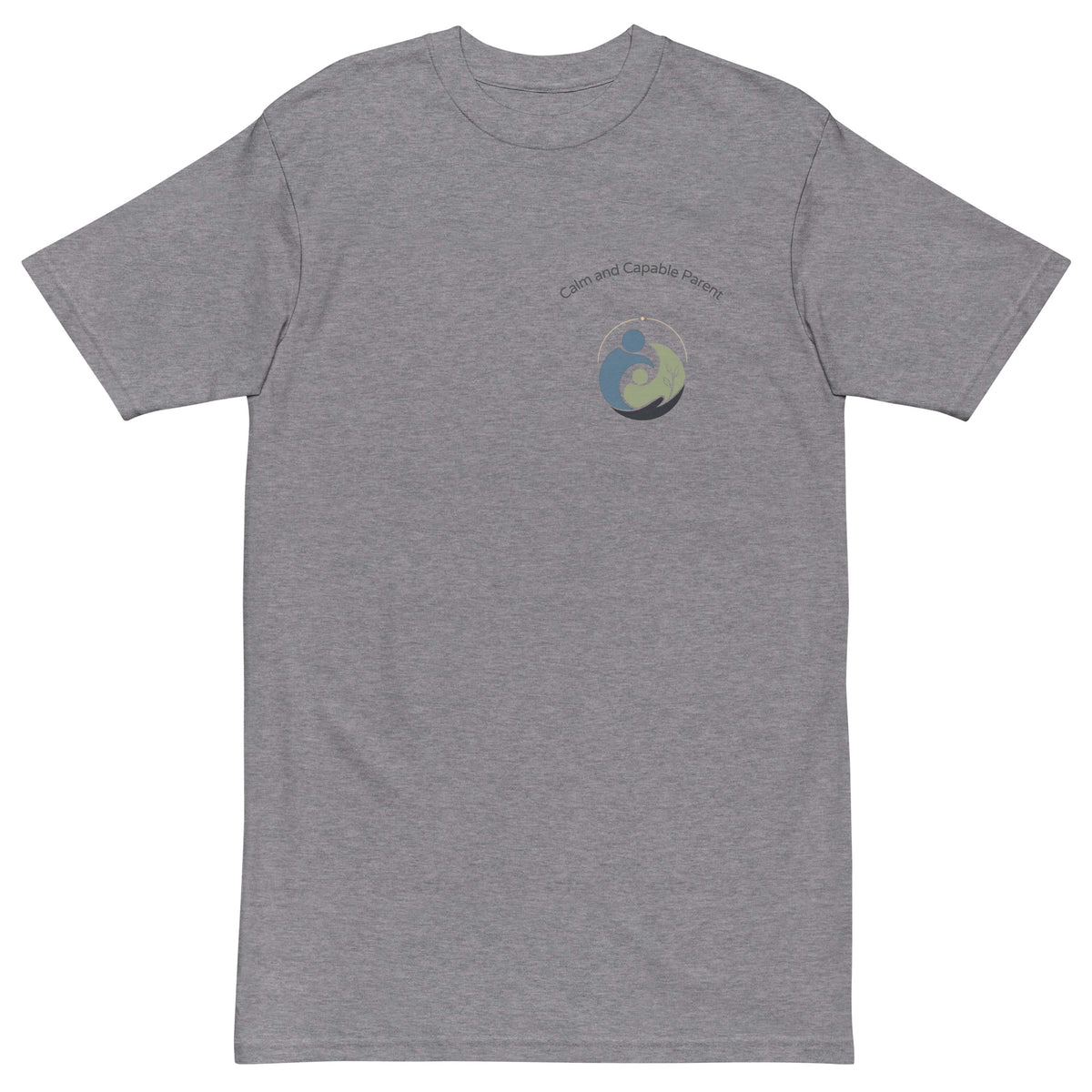Calm and Capable Parent Logo Men’s premium heavyweight tee - Calm & Capable Parent