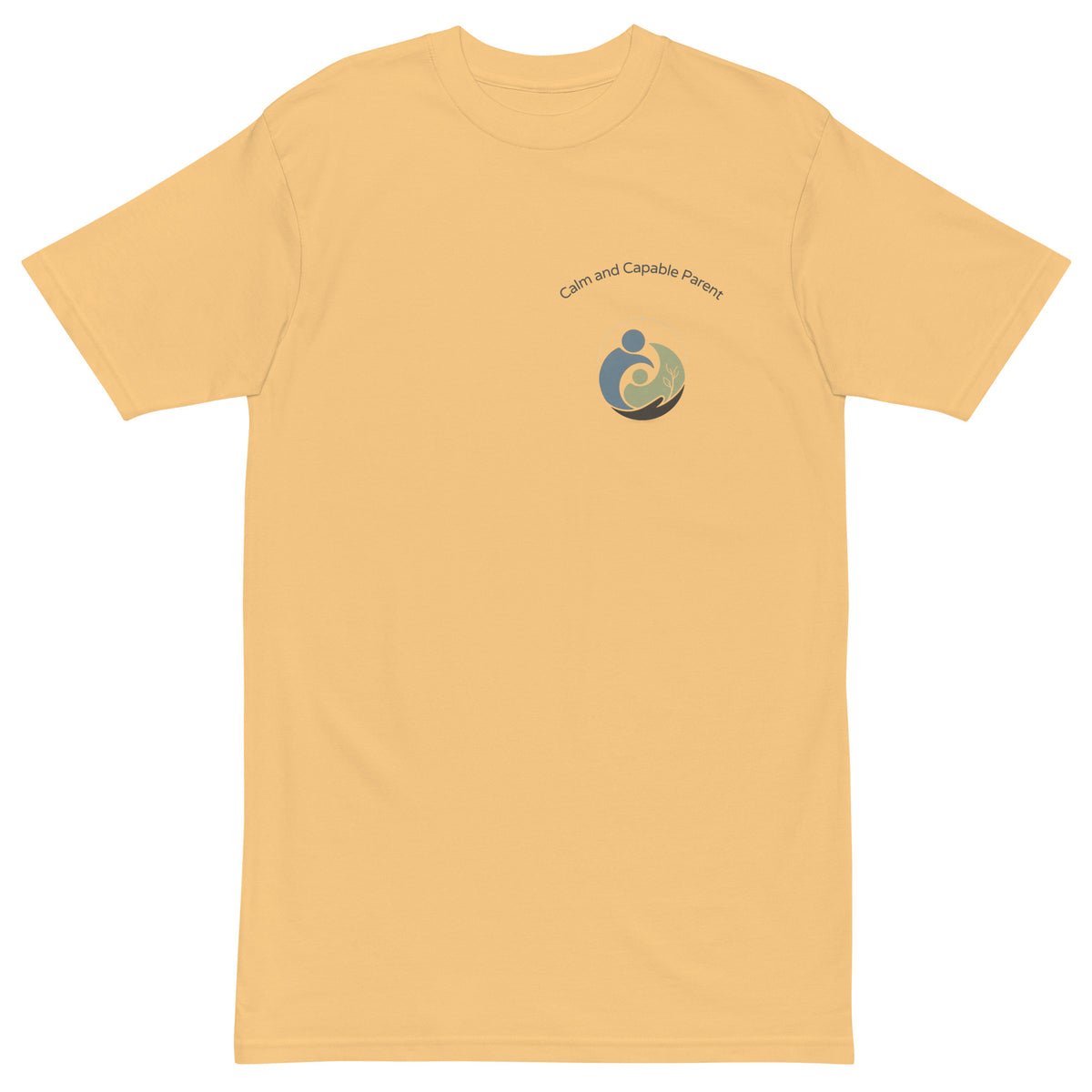 Calm and Capable Parent Logo Men’s premium heavyweight tee - Calm & Capable Parent