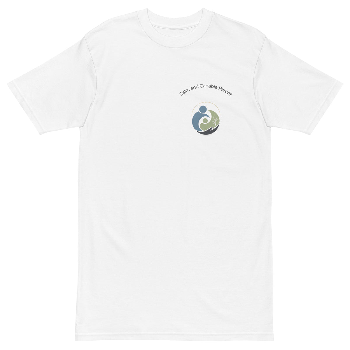 Calm and Capable Parent Logo Men’s premium heavyweight tee - Calm & Capable Parent